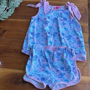 Levity Pastel Blue and Pink Patterned Top